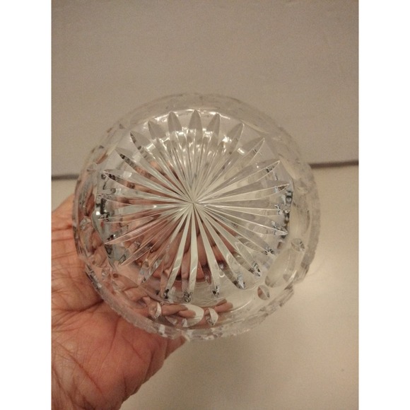 Vintage Julia Crystal Poland Lead Crystal Pear Preserve Candy Jar 8" - Picture 5 of 7